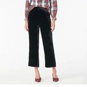 J.Crew woman’s black velvet Peyton stretch pull on pants trousers size 12